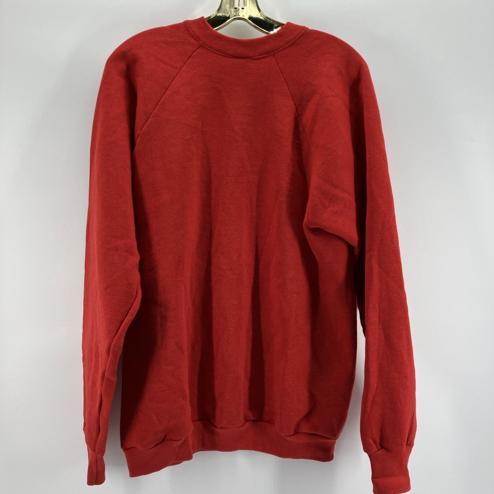 VTG 80s Red Scottie Dogs Christmas Crewneck Sweatshirt Size XL Granny Style USA - Picture 6 of 6